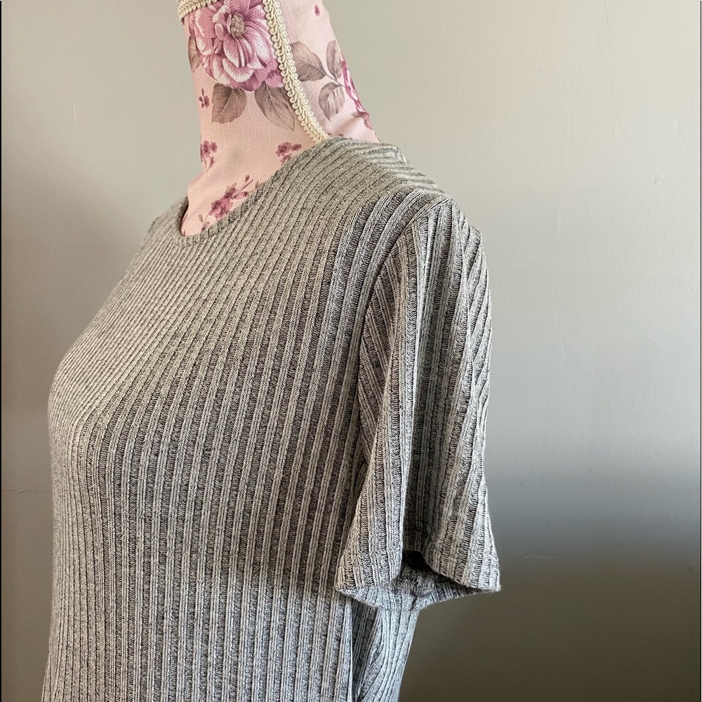 NWT Gap Short Sleeve Gray Dress - Picture 7 of 11